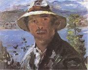 Lovis Corinth, Self-Portrait with Straw Hat (mk09)